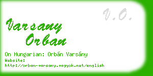 varsany orban business card