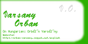 varsany orban business card